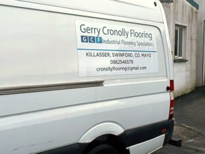 Gerry Cronolly Flooring Signwriting Signwest Vehicle Signage